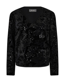 Mosmosh Alfi Flower Blouse Black